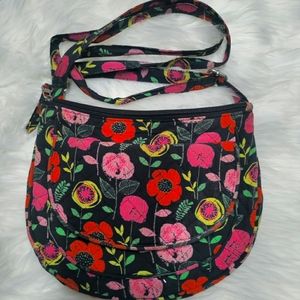 Adjustable Crossbody Bag with Flowers
